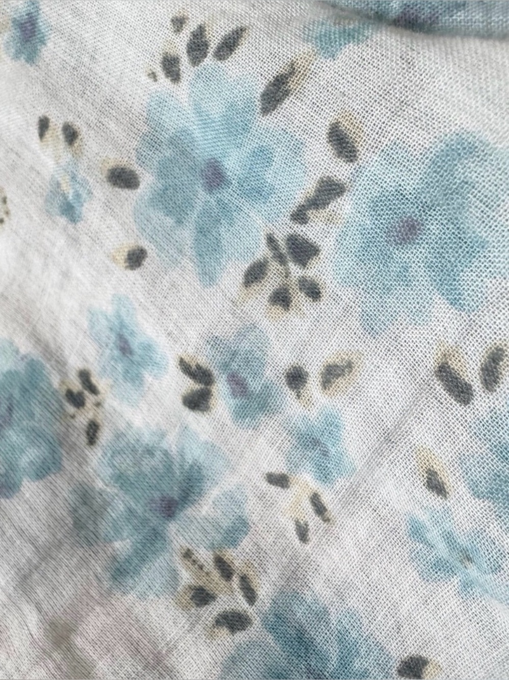 Free People Another Life Floral Peasant Top Cottagecore Blue S - Picture 5 of 9